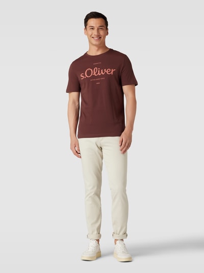 s.Oliver RED LABEL T-Shirt mit Label-Print Lila 1