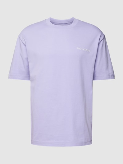Marc O'Polo T-Shirt mit Label-Stitching Modell 'short sleeve' Flieder 2