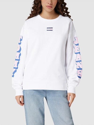 Tommy Jeans Sweatshirt mit Label-Print Weiß 4
