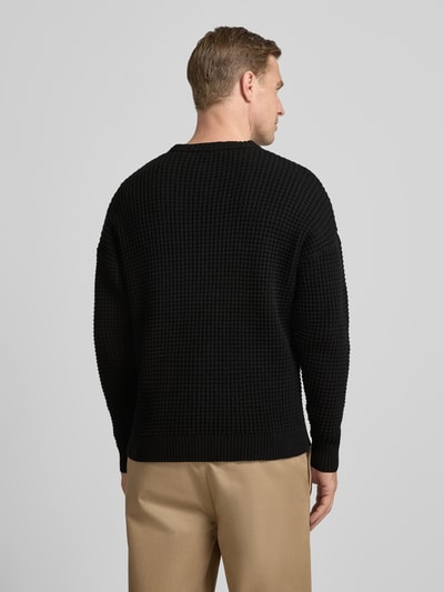 DRYKORN Strickpullover mit Strukturmuster Modell 'Neelio' Black 5