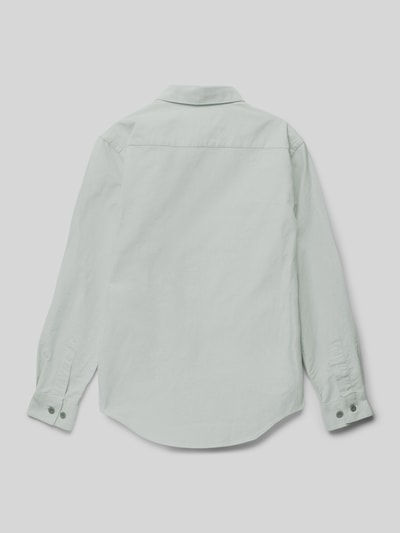 G.O.L. Regular fit overhemd met kentkraag Rietgroen - 3