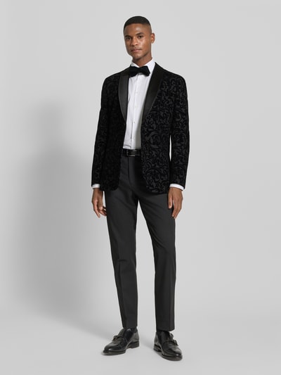 SELECTED HOMME Slim Fit Smoking aus Baumwoll-Woll-Mix Modell 'EDDIE' Black 1