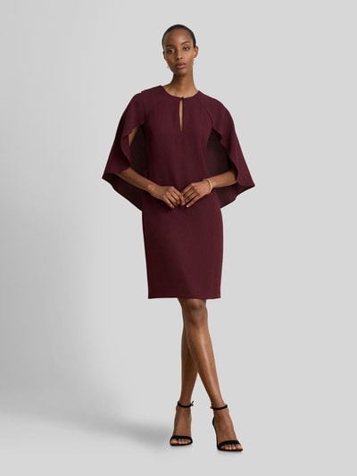 Lauren Ralph Lauren Etui Cocktailkleid mit Cape-Ärmeln Bordeaux 4