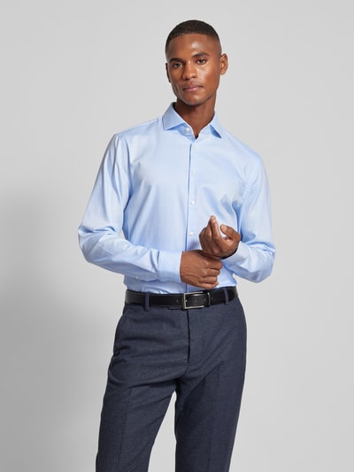 Jake*s Slim Fit Business-Hemd mit Haifischkragen Bleu 4