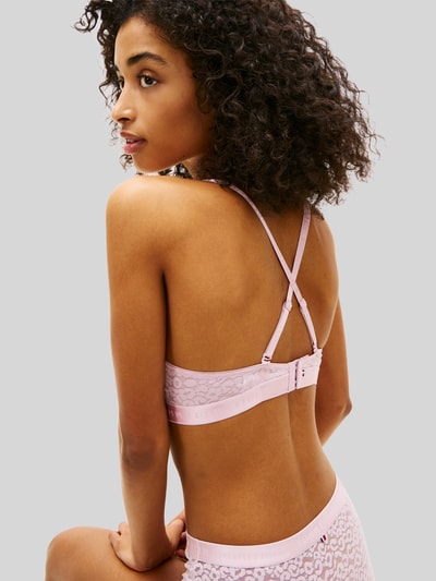 Tommy Hilfiger Biustonosz push up z regulowanymi ramiączkami Różowy 3