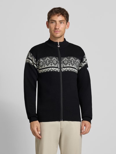 Dale of Norway Gebreid jack van wol met opstaande kraag en ritssluiting Zwart - 4