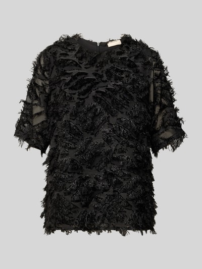 FREE/QUENT T-shirt met siergarnering, model 'VILLA' Zwart - 2