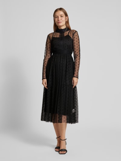 LACE & BEADS Cocktailkleid mit Spitzenbesatz Black 4