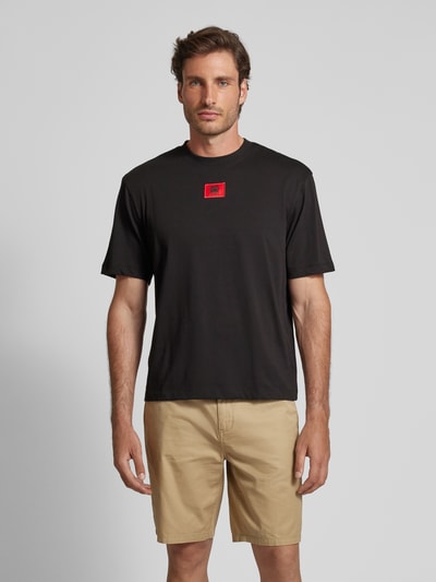 HUGO T-Shirt mit Label-Patch Modell 'Drambok' - HUGO X RB Black 4