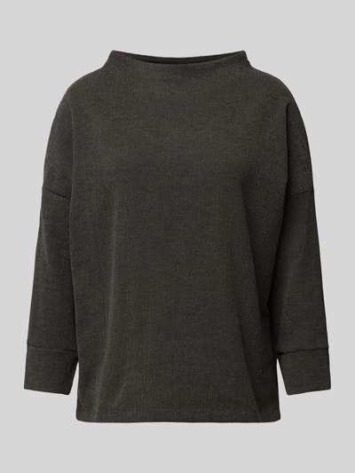 Street One Sweatshirt mit Viskose-Anteil und 3/4-Arm Mittelgrau Melange 2