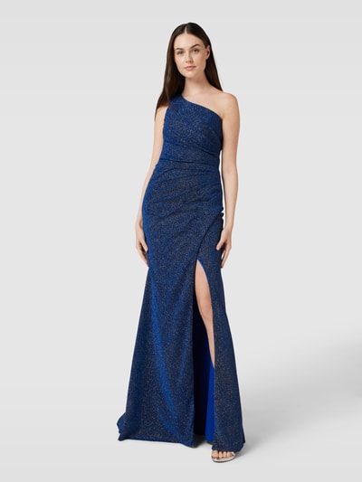 Luxuar Sukienka wieczorowa na jedno ramię Ciemnoniebieski 4