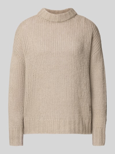 HUGO Oversized Strickpullover mit Alpaka-Anteil Modell 'SLOOSSY' Sand 2