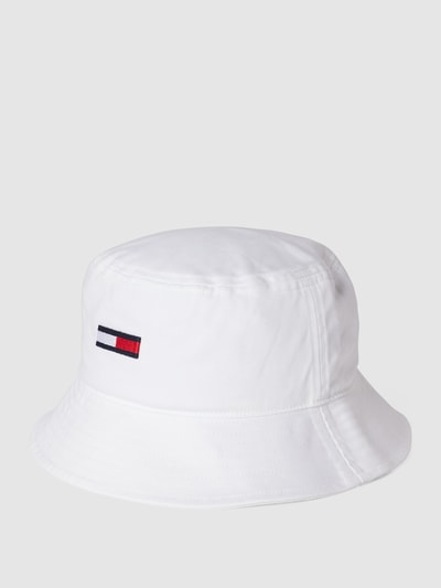 Tommy Jeans Czapka typu bucket hat z wyhaftowanym logo Biały 1