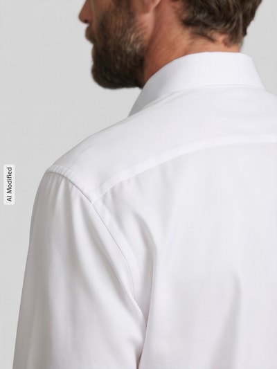 OLYMP Luxor Comfort Fit Businesshemd aus reiner Baumwolle Weiss 3