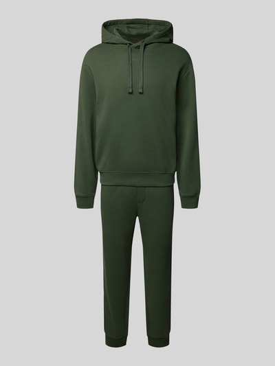 HUGO Hoodie mit Label-Print Modell 'Dayote' Dunkelgruen 2