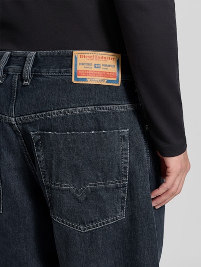 Diesel Jeansy o kroju baggy z naszywką z logo model 'H-JEANS' Średnioszary 3