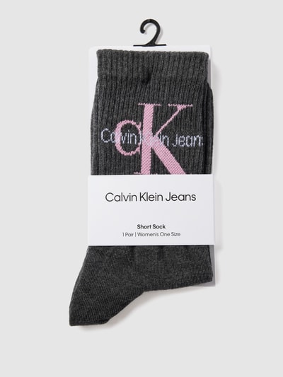 Calvin Klein Jeans Socken in Ripp-Optik Dunkelgrau 3