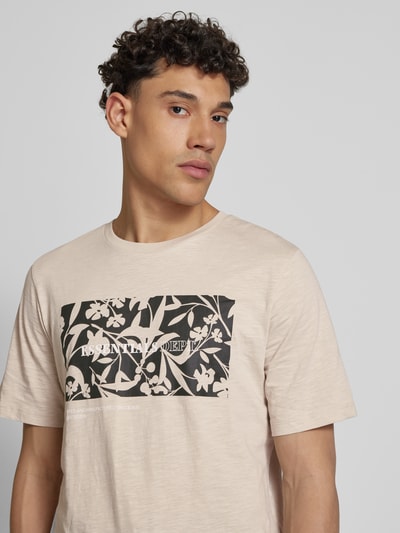 Jack & Jones T-Shirt mit Label-Print Modell 'JEFF' Offwhite 3