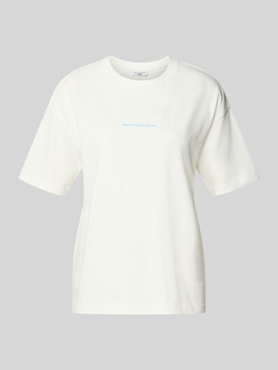 Produktfoto, Regular Fit T-Shirt aus reiner Baumwolle von Marc O'Polo Denim, unifarben, Rundhals, kurzarm, Jersey, Motiv-Print auf Brust.
