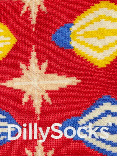 Dilly Socken mit Allover-Muster  Rot 2