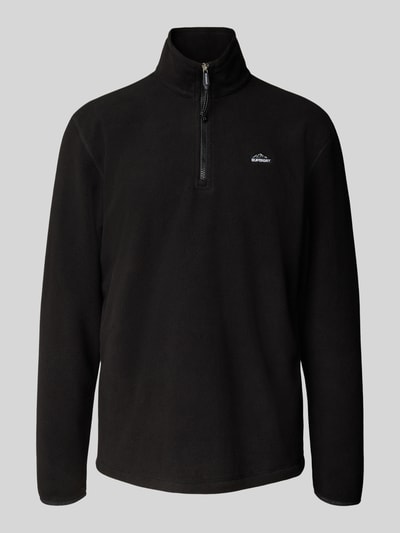 Superdry Fleecepullover mit Label-Stitching und Stehkragen Black 2