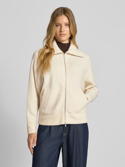 Windsor Kurtka z dzianiny z zamkiem błyskawicznym Złamany biały 4