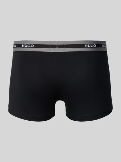 HUGO Boxershort met elastische band met logo in een set van 3 stuks Zwart - 3