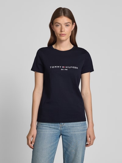 Tommy Hilfiger T-shirt z bawełny Ciemnoniebieski 4