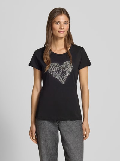 Liu Jo White T-Shirt mit Ziersteinbesatz Black 4