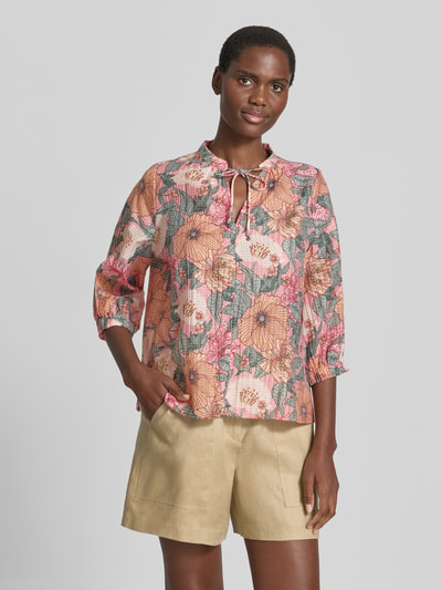 zero Regular Fit Bluse aus Lyocell-Mix mit 3/4-Arm Altrosa 4
