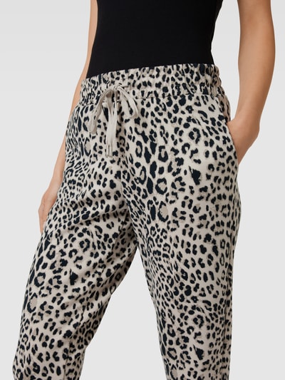 Christian Berg Woman Sweatpants met dierenprint Zand - 3