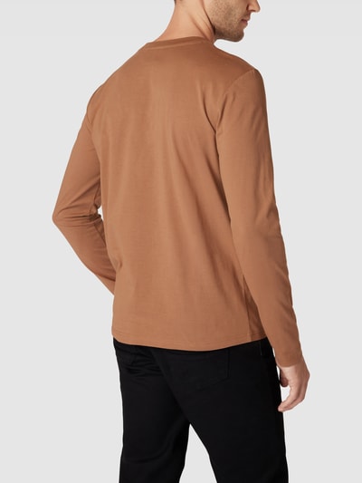 Marc O'Polo Shirt met lange mouwen van biologisch katoen Cognac - 5