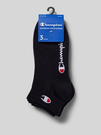 CHAMPION Socken mit Logo-Detail Modell 'QUARTER' im 3er-Pack Black 3