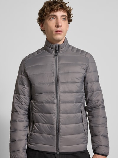 Jack & Jones Steppjacke mit Reißverschluss Modell 'BRADLEY' Mittelgrau 3