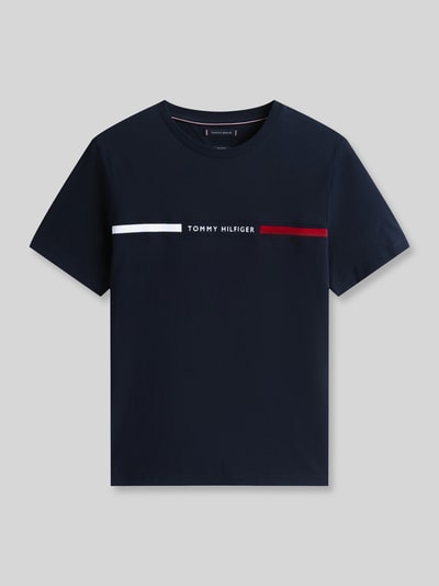 Tommy Hilfiger t-shirt o kroju regular fit z czystej bawełny Granatowy 2