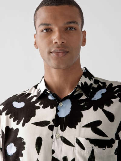 Jacquemus Freizeithemd mit floralem Allover-Muster Marineblau 3