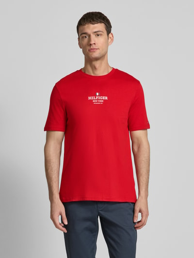 Tommy Hilfiger T-Shirt mit Label-Print Rot 4