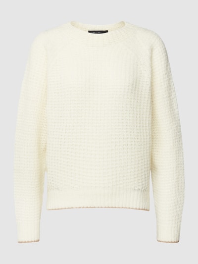 Marc Cain Gebreide pullover met structuurmotief Ecru - 2