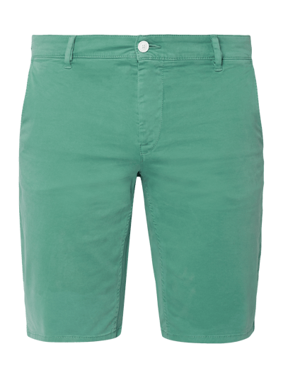 BOSS Orange Szorty o kroju slim fit z dodatkiem streczu model 'Schino' Zielony 2