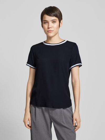 MORE & MORE T-Shirt mit Kontraststreifen Marine 4