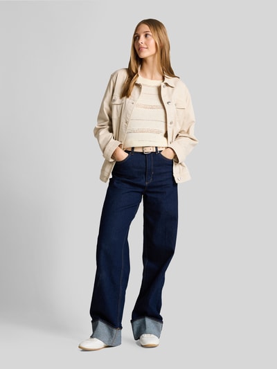 Tom Tailor Denim Relaxed Fit Pullover in Strickoptik Offwhite 1