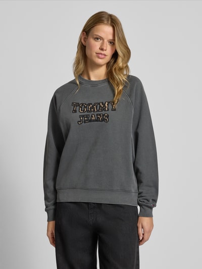 Tommy Jeans Boxy Fit Sweatshirt aus reiner Baumwolle Anthrazit 4