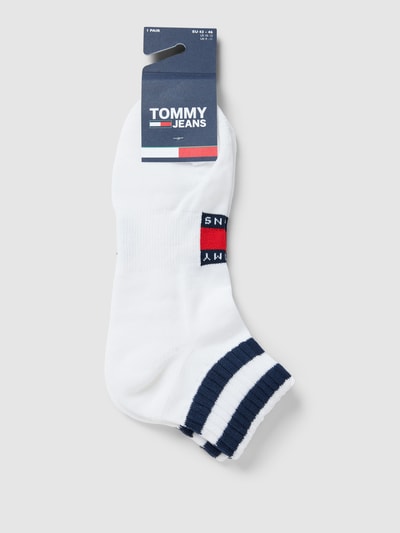 Tommy Jeans Socken mit Logo-Stitching Modell 'QUARTER' Weiss 3