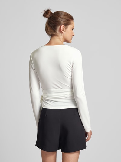 Gina Tricot Longsleeve in Wickel-Optik Weiss 5