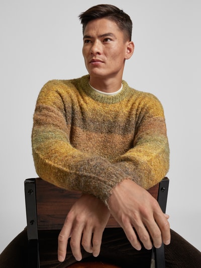 JAKE*S STUDIO MEN Strickpullover mit überschnittenen Schultern Dunkelbraun 3