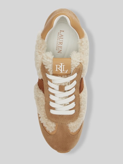 Lauren Ralph Lauren Sneakers van echt kalfssuède model 'DANI' Offwhite - 3