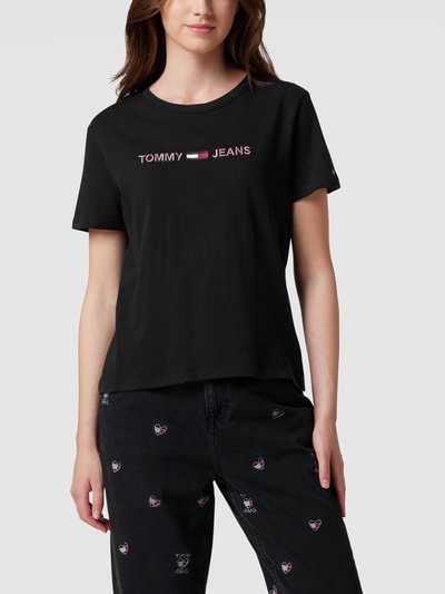 Tommy Jeans T-Shirt aus Baumwolle mit Brand-Detail Black 4