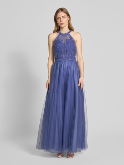 Laona Abendkleid mit Neckholder Blau 4