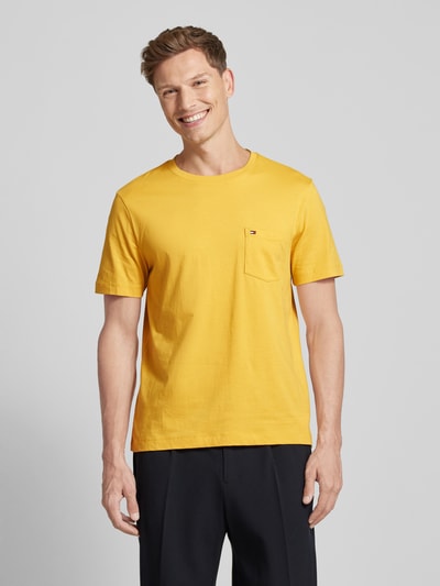 Tommy Hilfiger T-shirt z kieszenią na piersi Żółty 4