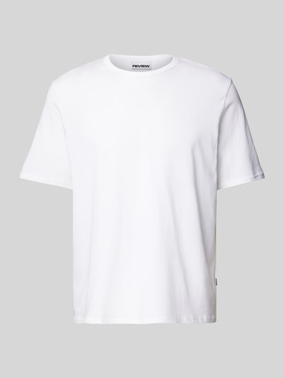 REVIEW T-shirt o pudełkowym kroju Essentials Biały 2